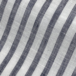 画像1 [バセッティ] 麻リネンストライプ-ネイビー #8434