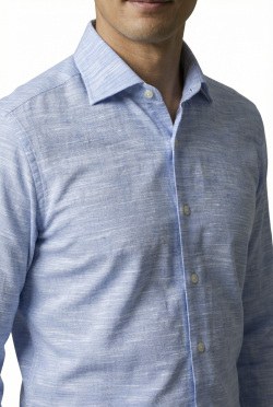 画像4 [アルビニ] 麻リネン-サックス #8436