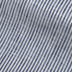 画像1 [アルビニ] 麻リネンストライプ-ネイビー #8437