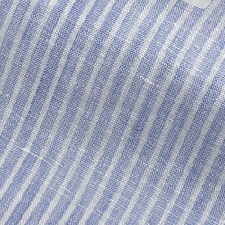 画像1 [アルビニ] 麻リネンストライプ-サックス #8438