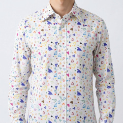 画像4 [TEXTA テクスタ] 麻プリント-ハート柄 #8443