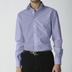 [トーマス シルバー] トラッドストライプ-ブルー×レッド #40076535B_写真4