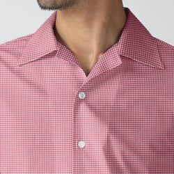 [カルロリーバ] ボイルツイル・160番双糸ギンガムチェック-エンジ #calroriva_133807_写真5