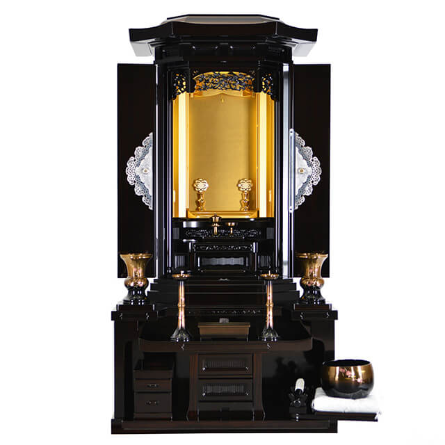 大河 黒檀 経机収納型 61×33号