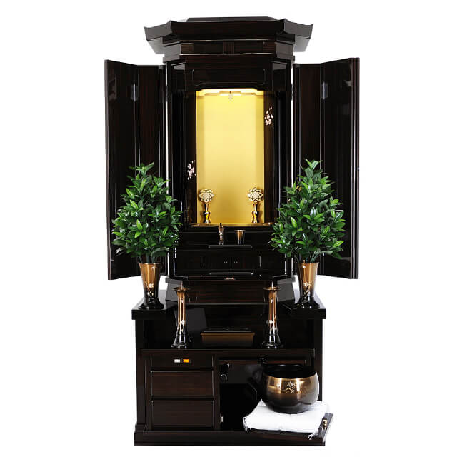 58創光 蒔絵有り 黒檀