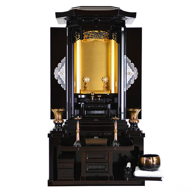 大河 黒檀 経机収納型 61×33号