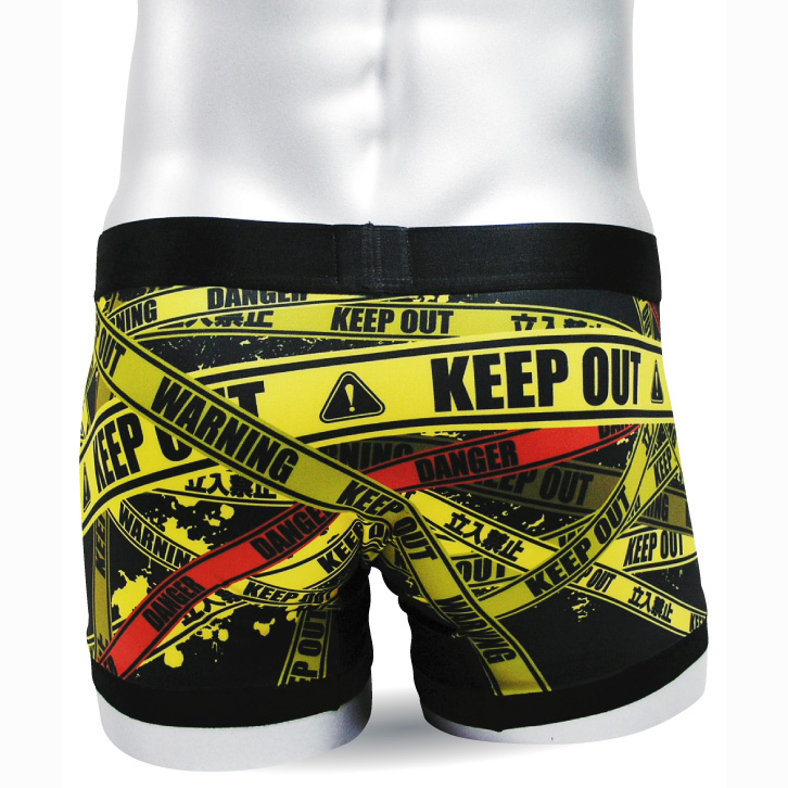 リアル プリント【 立ち入り禁止KEEP OUT 】 ボクサーパンツ 男性 メンズ 下着 【 Re:demon 】 (syk)
