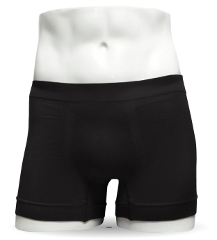 メンズ亜シームレスボクサーパンツ黒前