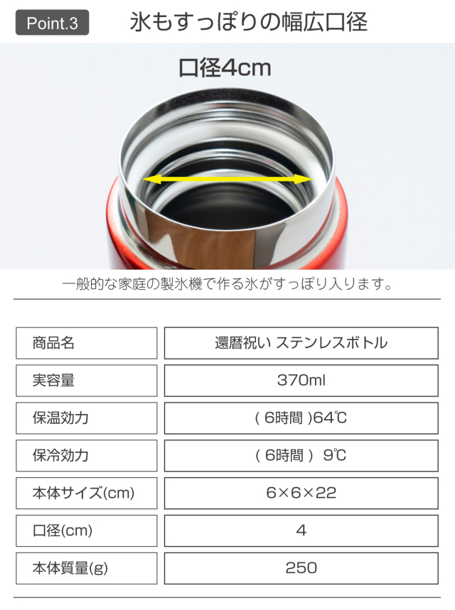 還暦祝い ステンレス ボトル 60歳 父 母 ( 3回目のはたちです