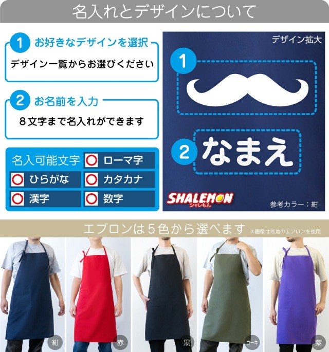 父の日 名入れ プレゼント 実用的 ギフト ( エプロン ワンポイント