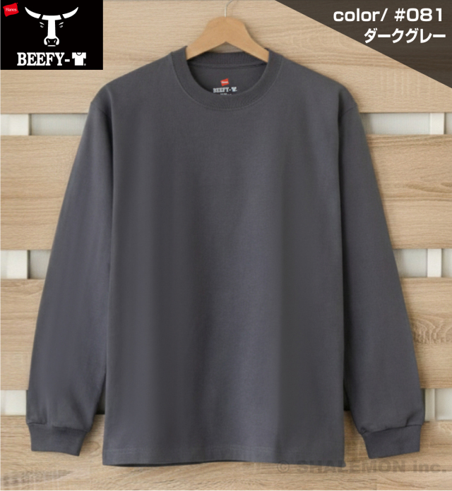 HANES ヘインズ BEEFY ロンT ロングスリーブ 長袖 Tシャツ ( ヘインズ