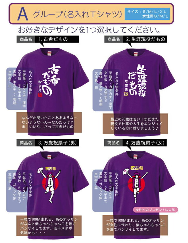 ゴン太ページ　 古希祝い 古希 お祝い プレゼント 名入れ 古希祝い tシャツ 【古希
