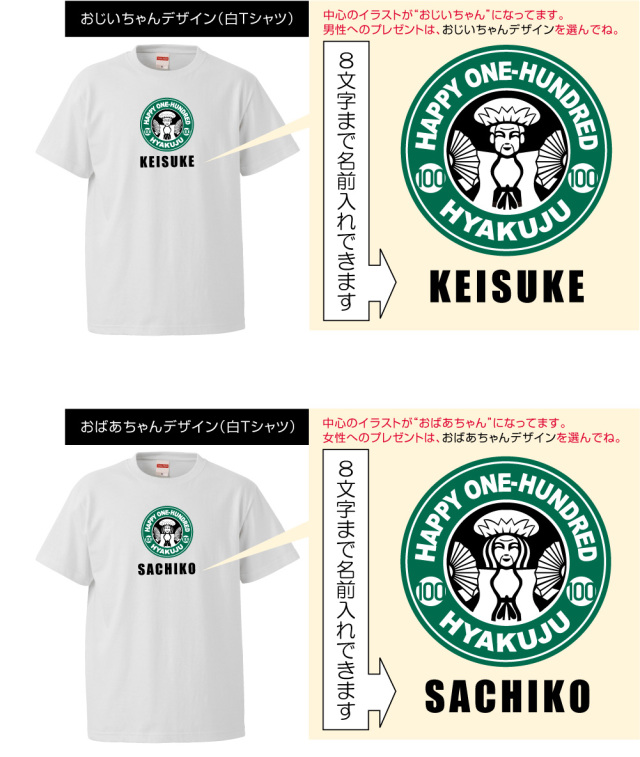 百寿 Tシャツ 百寿カフェ風 100歳 おもしろ 白 プレゼント 百寿祝い ちゃんちゃんこ の代わり パンツ