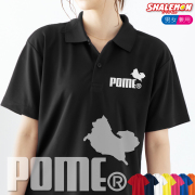 ポメラニアン 犬 おもしろ ポロシャツ ( 選べる13色 ポメラニアン ジャンプ ) グッズ ぬいぐるみ メンズ レディース ユニセックス 男性 女性 男女兼用 半袖 ドライ素材 快適 夏服 散歩 (P8)