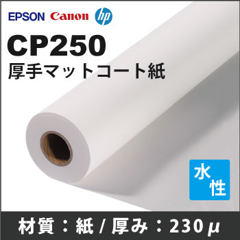 CP250 厚手マットコート紙 (1118mmX45mX2本入) CP250 厚手マットコート紙 (1118mmX45mX2本入)