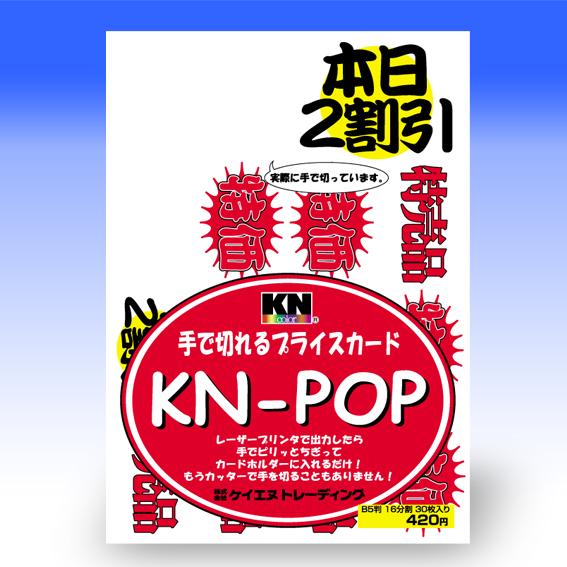 KN-POP　(B5判 16分割 30枚入り)