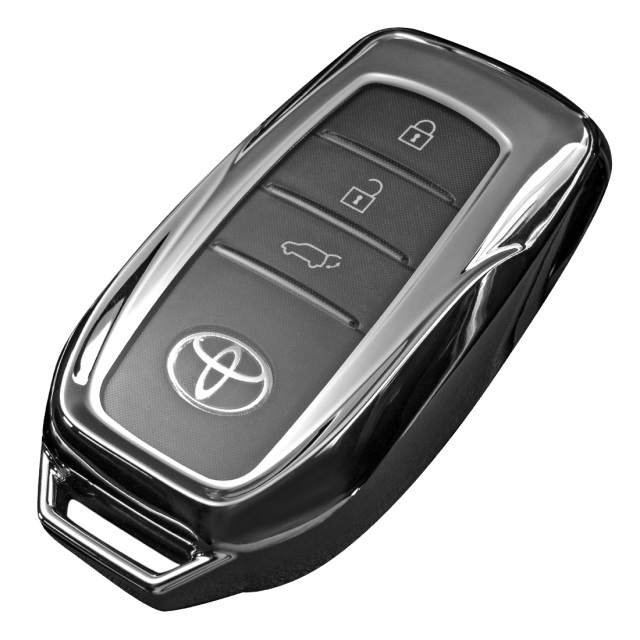 【まとめ割引対象商品】 トヨタ車 メッキ風TPU スマートキーカバー Aタイプ パープルブラック シルバー ブラック アルファード ヴェルファイア 40系 30系 ノア ヴォクシー 90系 シエンタ 10系 プリウス 60系 など
