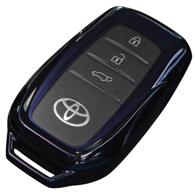 【まとめ割引対象商品】 トヨタ車 メッキ風TPU スマートキーカバー Aタイプ パープルブラック シルバー ブラック アルファード ヴェルファイア 40系 30系 ノア ヴォクシー 90系 シエンタ 10系 プリウス 60系 など