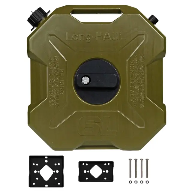 【ブラック予約販売 6月下旬入荷予定】 汎用 車両用 ウォータータンク 6L アウトドア 防災 水 タンク ポリタンク サイドラダー リアラダー 盗難防止 ロック 鍵 キャンプ 釣り サーフィン 車中泊 BBQ バーベキュー 非常用 シャワー ドレスアップ ジムニーなど多車種向け