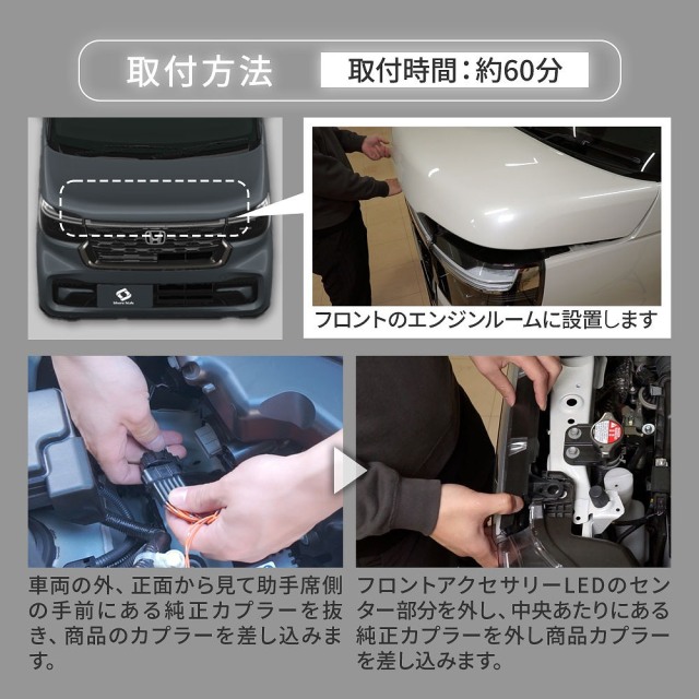 美品　JF5 N-BOX R6年式　左ヘッドライトユニット YOURS N-BOX カスタム JF5 JF6 専用 ヘッドライトサングラス 2枚