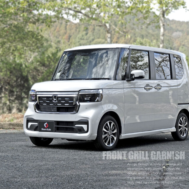 NBOXカスタム JF5 JF6 フロントグリルガーニッシュ 2p メッキ 外装