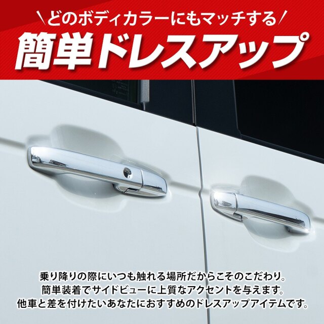 N-BOX N-BOXカスタム JF5 JF6 専用 ドアノブカバー 8p 外装