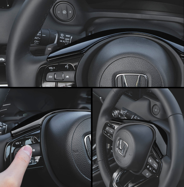 ヴェゼル RV 専用 ステアリングパネル 1p ピアノブラック RV3 RV4 RV5 RV6