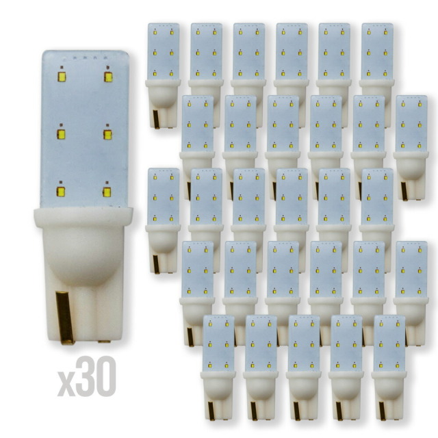 LED バルブ T10 【クリア加工ホワイト-30p】