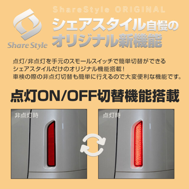 セレナ C28 LED リフレクター ONOFF切り替え機能付き ブレーキ