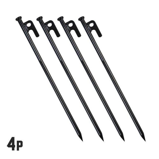 スチールペグ 30cm 1p 4p 6p 16p 24p セット テント タープ 固定 電着塗装 安全キャップつき キャンプ 砂地 河原 山 強度 耐食性 耐久性 テントペグ タープペグ 送料無料 [zs]