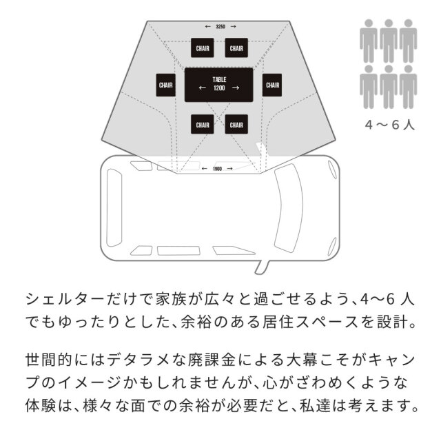 カーサイドタープ カーサイドシェルター 330cm×350cm 車用 1-6人用 3.3
