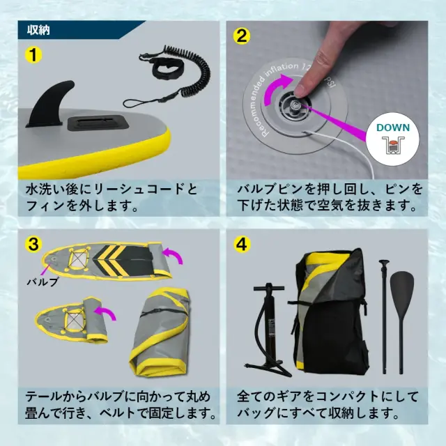 SUP 一式　HILLSTONE サップ　窓付き インフレータブル SUP 窓付き スタンドアップ パドルボード 300