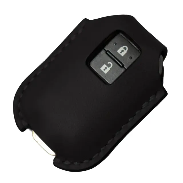 【予約 受注生産】 スズキ車汎用 2ホール 4ボタン パワースライドドア車対応 スマートキーカバー 本革 本皮 レザー レザーキーカバー アクセサリー SUZUKI リレーアタック 非対応 LANGES LEBEN ランゲスレーベン スペーシア カスタム ギア ワゴンR など 【ゆうパケ送料無料】