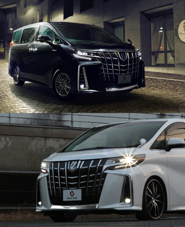 アルファード30系後期フロントリップスポイラーガーニッシュ [K]