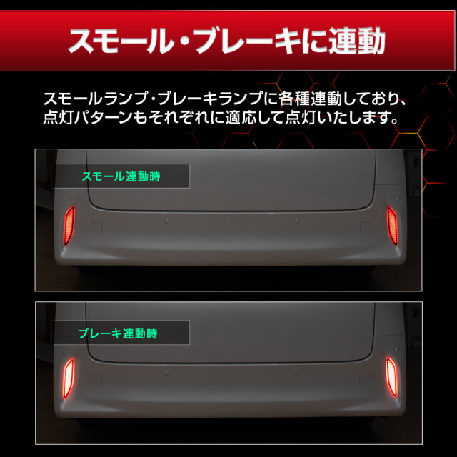 アルファード 40系 LEDリフレクター 2p ON OFF 切替機能付き