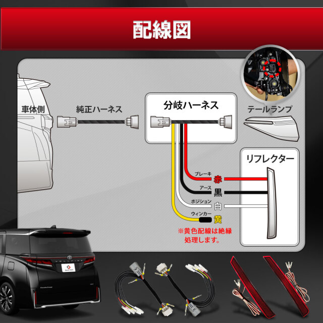 ヴェルファイア 40系 LEDリフレクターランプ 車検対策用 切り替え機能 ヴェルファイア 40系 LEDリフレクターランプ 車検対策用 切り替え機能