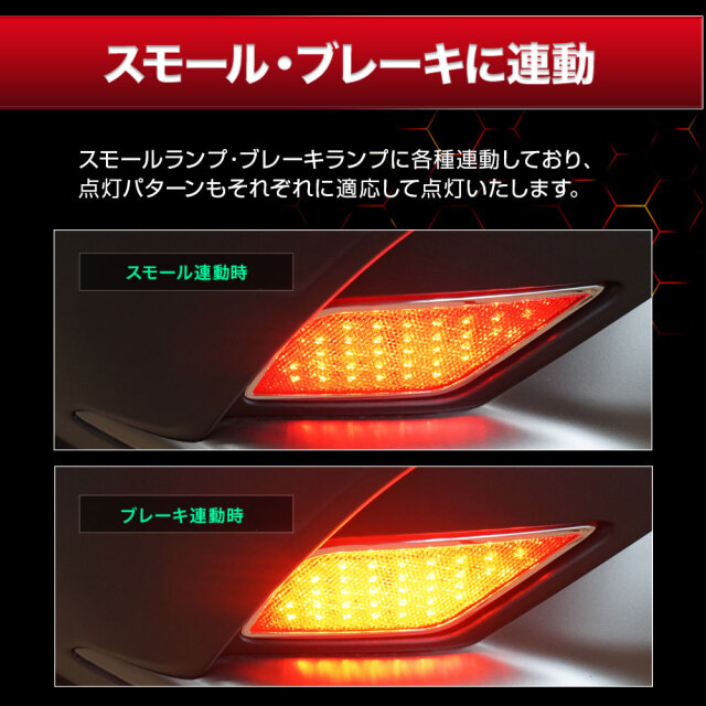 まとめ割引対象商品】カローラクロス 専用 メッキ付き LEDリフレクター