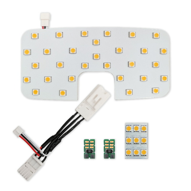 【セール対象商品】カローラクロス LED ルームランプ セット 標準ルーフ車専用 フロント リアセンター ラゲッジ バニティ ホワイト ゴールド 基板 室内灯 ライト ランプ カスタム パーツ アクセサリー 明るい 1年保証 トヨタ