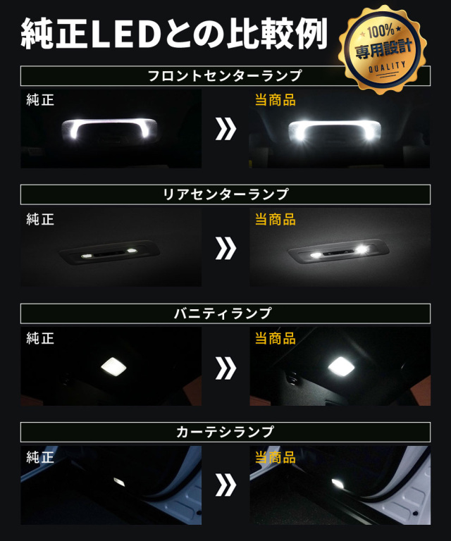 クラウン スポーツ 専用 LED ルームランプ 標準車 パノラマルーフ装着