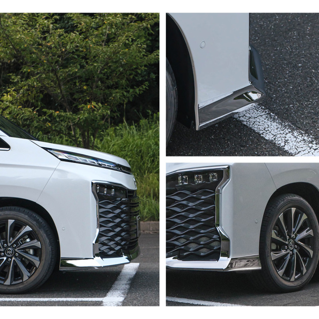 90系　ヴォクシー　フロントバンパー　メッキ ヴォクシー 90系 専用 フロントバンパーサイドメッキ 2p