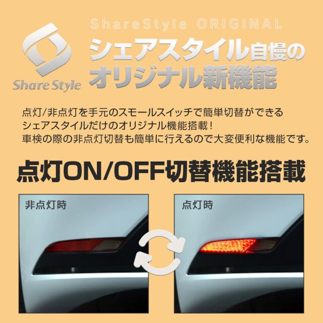 シェアスタイル　プリウス 60系 LEDリフレクター Amazon | シェアスタイル プリウス60系 LEDリフレクター2p 車検