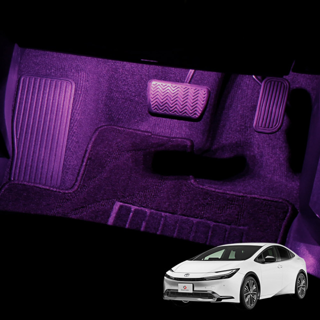 プリウス 60系 専用 LED フットランプ 2p 運転席 助手席 インナーランプ 後部座席 明るい 足元 ライト ランプ ホワイト ブルー ピンク レッド アイスブルー グリーン ゴールド インテリア パーツ トヨタ