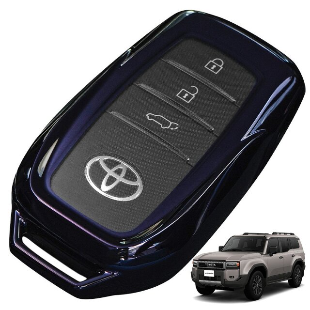 ランドクルーザー 250系 メッキ風 TPU スマートキーカバー キーケース