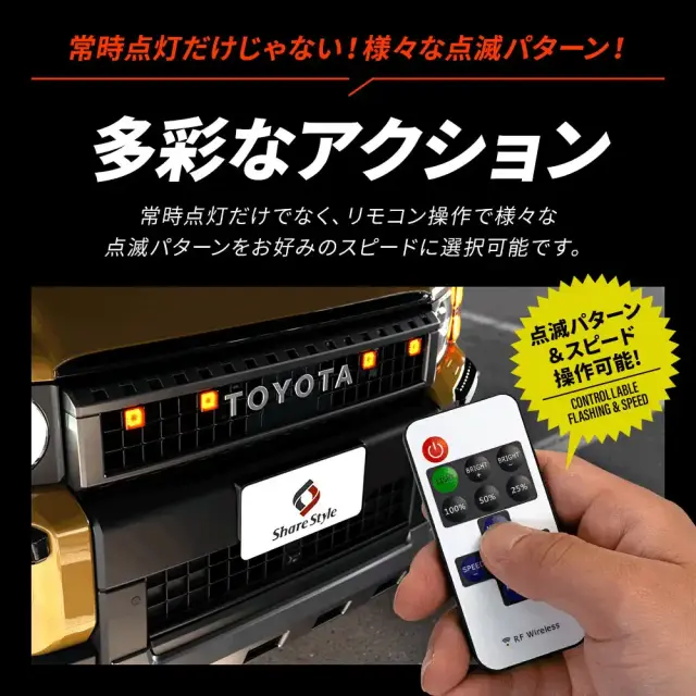 ランクル 250 グリルマーカー カプラーオンタイプ リモコン付 ランクル 250 グリルマーカー カプラーオンタイプ リモコン付