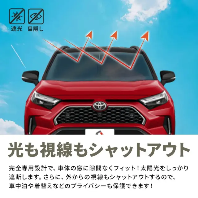 お待たせ! RAV4 50系 サンシェード 両面黒ポリエステルタイプ 全窓セット アクセサリー