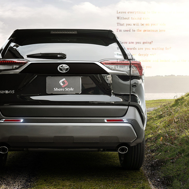 RAV4 リアガーニッシュ　中目仕上げ　ラプターライナー RAV4 リアガーニッシュ 中目仕上げ ラプターライナー rav4リア