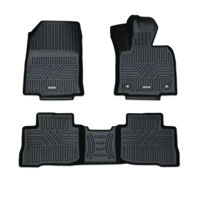 RAV4 60系 2025年式12月 3Dフロアマット 運転席 助手席 2列目 ラゲッジ フルセット TPE ブラック 簡単設置 汚れ 傷 守る 保護 車種専用設計でしっかり傷や汚れを防止 水洗い可能で清潔に保つ トヨタ