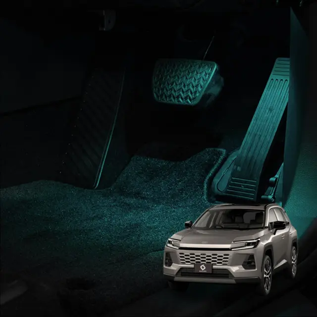 【まとめ割引対象商品】 RAV4 60系 LED フットランプ 2p 運転席 助手席 インナーランプ 明るい 足元 ライト ホワイト ブルー ピンク レッド アイスブルー グリーン ゴールド インテリア ドレスアップ トヨタ 【ゆうパケ送料無料】