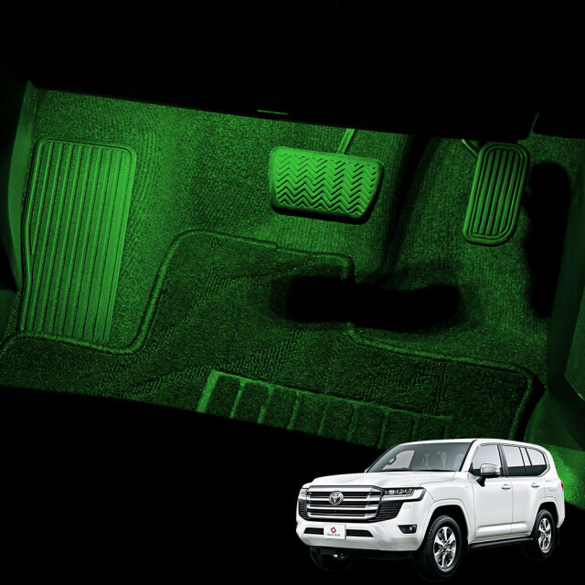 【まとめ割引対象商品】ランドクルーザー 300系 専用 LED フットランプ 2p 運転席 助手席 インナーランプ 後部座席 明るい 足元 ライト ランプ ホワイト ブルー ピンク レッド アイスブルー グリーン ゴールド インテリア パーツ 【ゆうパケ送料無料】