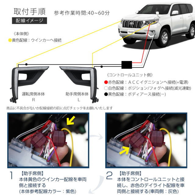 ランドクルーザープラド150系後期ヘッドライト助手席側